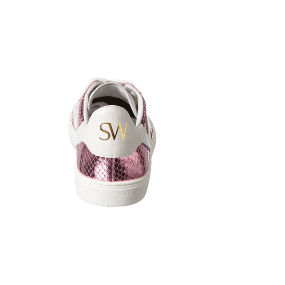 Stuart Weitzman Daryl Snake-Embossed Leather Sneaker - Picture 3 of 6